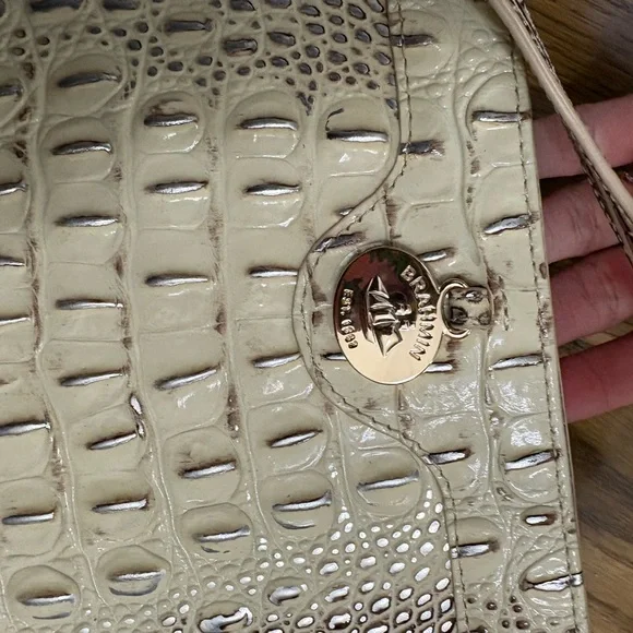 Brahmin Tan Crocodile Embossed Crossbody Bag - Picture 2 of 6